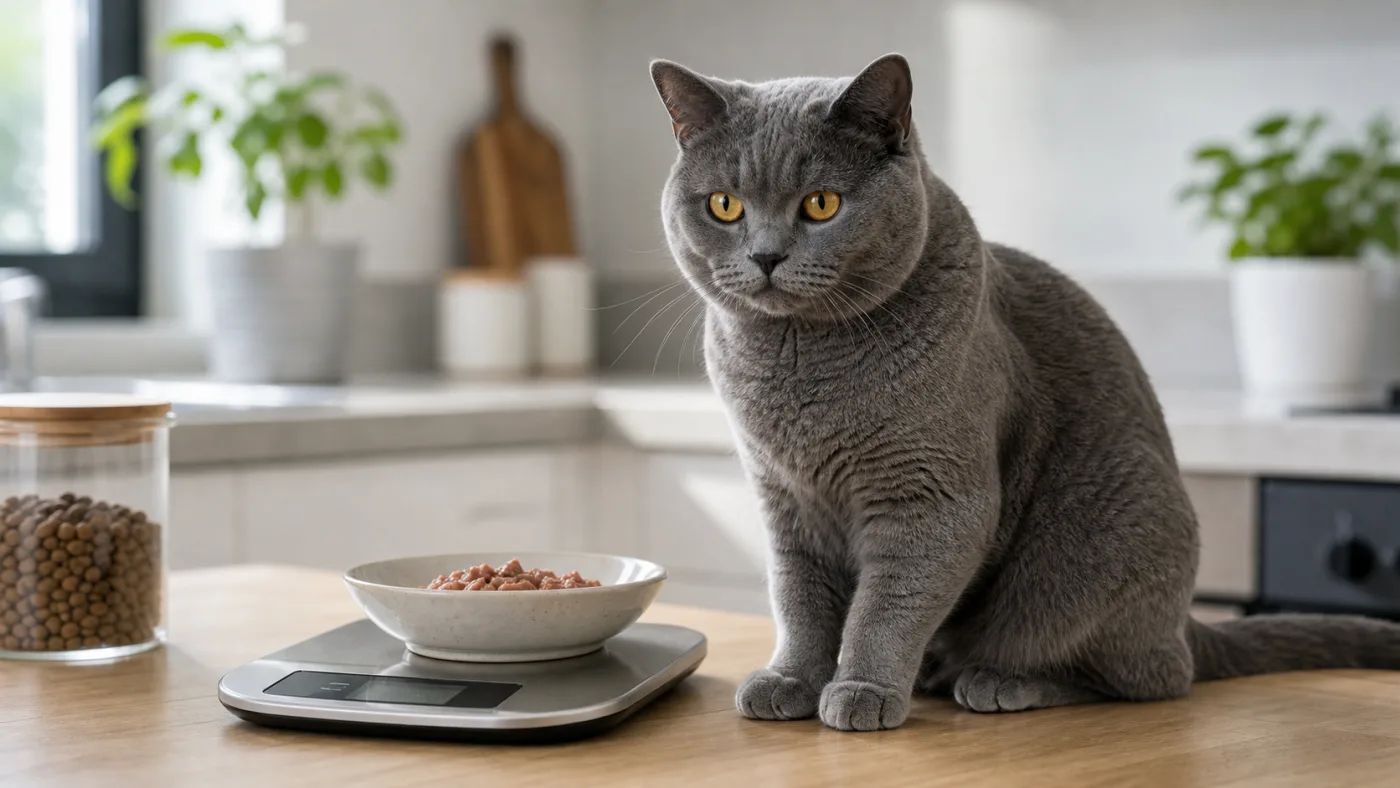 Alimentation du Chartreux : poids, hydratation et pelage bleu - alimentation chat chartreux ration pesee