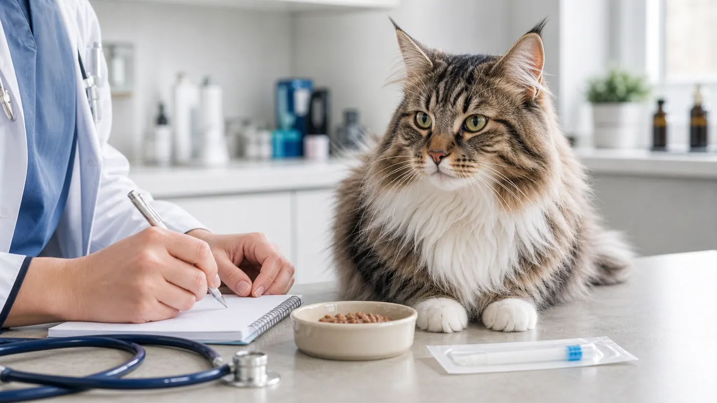 Alimentation du chat Norvégien : poids, poil et GSD IV - alimentation chat norvegien suivi genetique veterinaire