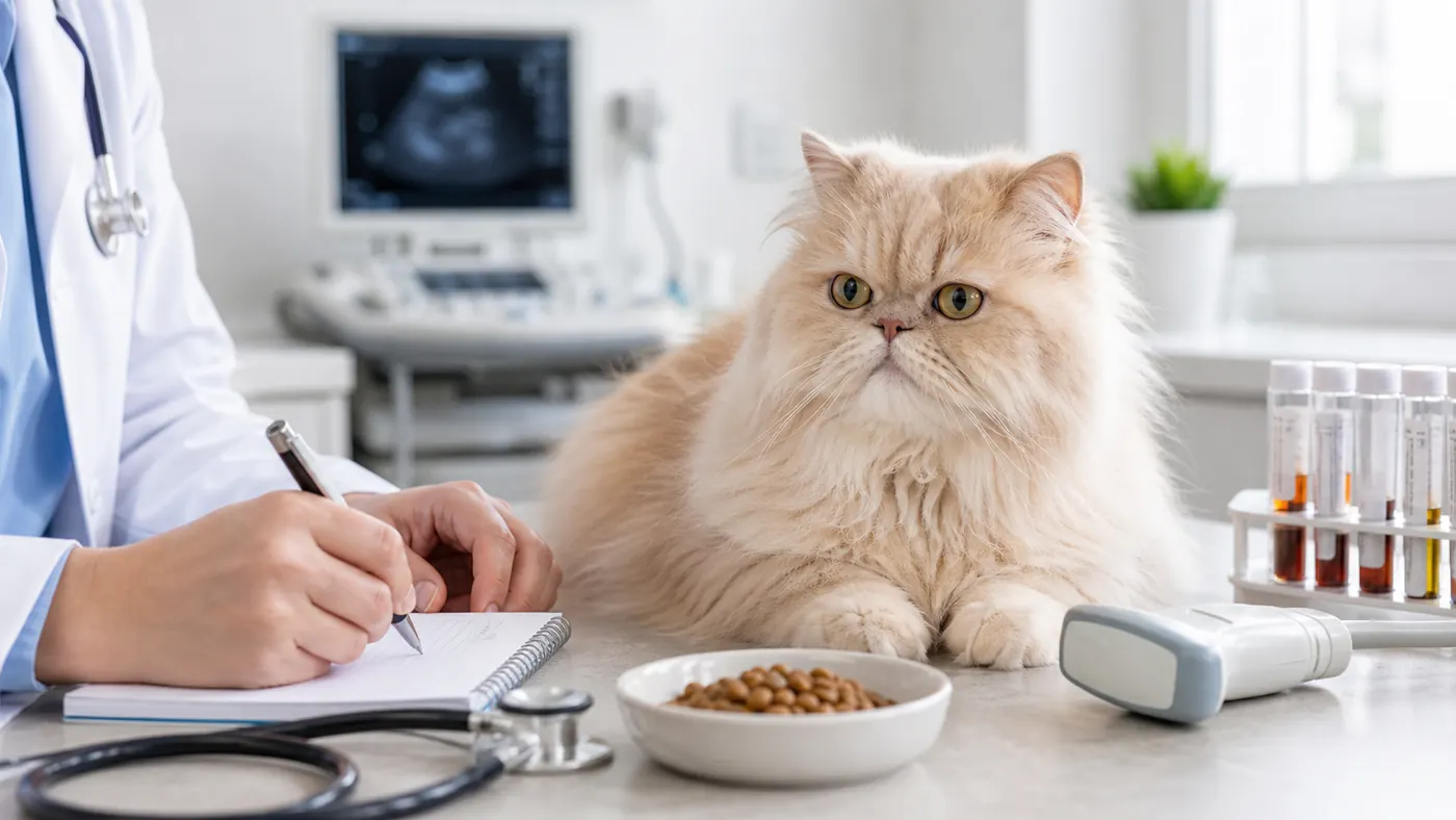 Alimentation du chat Persan : PKD, museau court et pelage - alimentation chat persan suivi pkd veterinaire