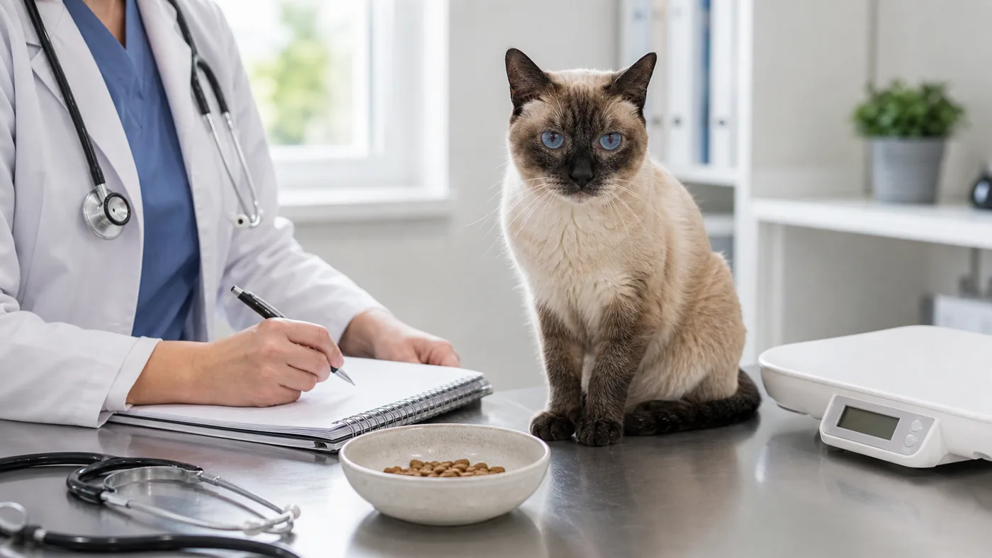 Alimentation du chat Siamois : poids, digestion et senior - alimentation chat siamois suivi senior veterinaire