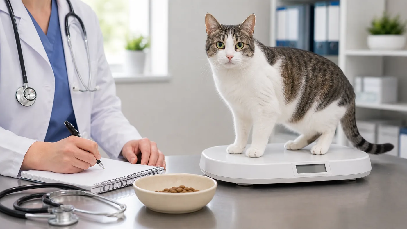 Alimentation du chat stérilisé : poids, satiété et urines - alimentation chat sterilise suivi poids veterinaire