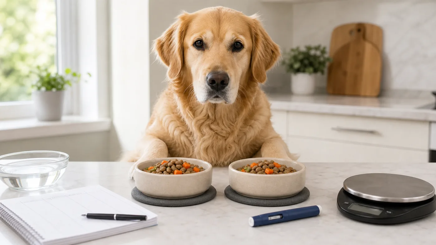 Alimentation du chien diabétique : repas, fibres et insuline - alimentation chien diabetique repas insuline