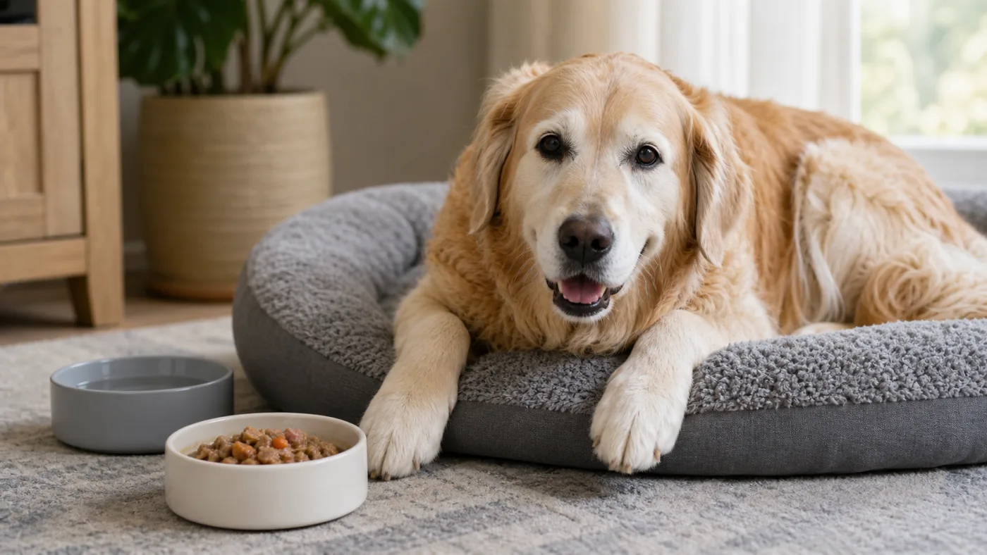 Alimentation du chien en fin de vie : confort, appétit et soins palliatifs - alimentation chien fin de vie repas confort