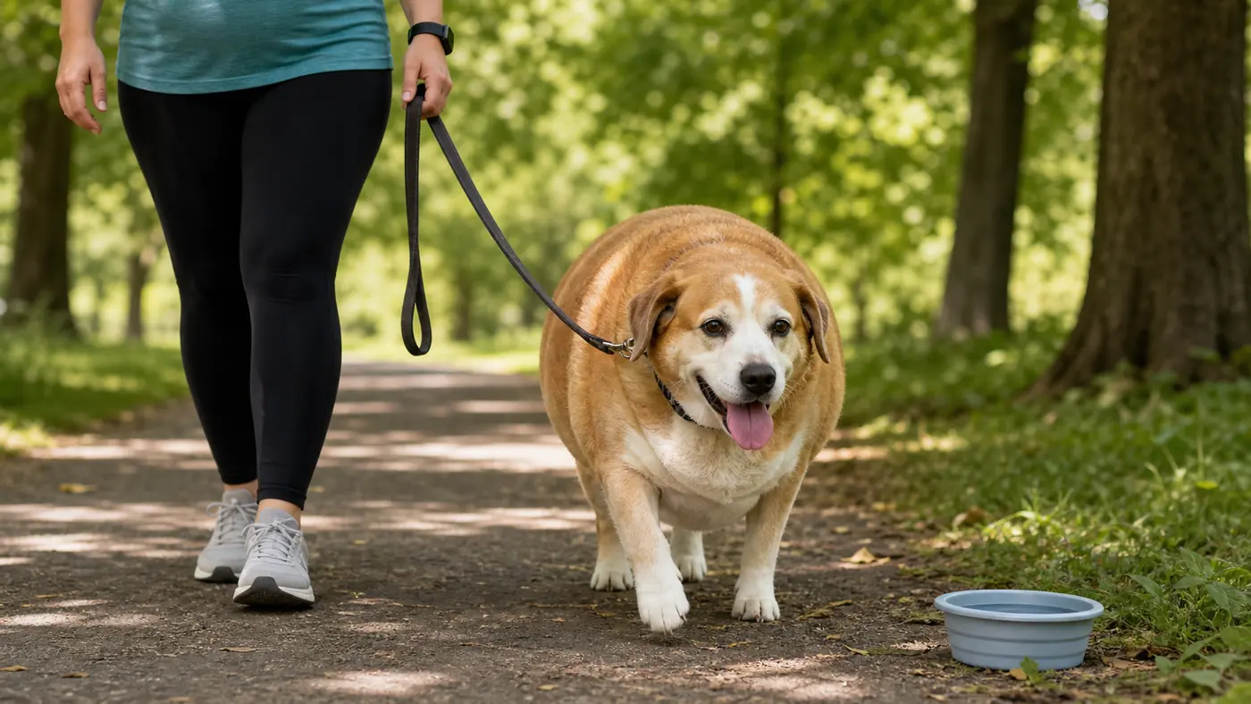 Chien obèse ou en surpoids : alimentation et perte de poids - alimentation chien obese activite progressive
