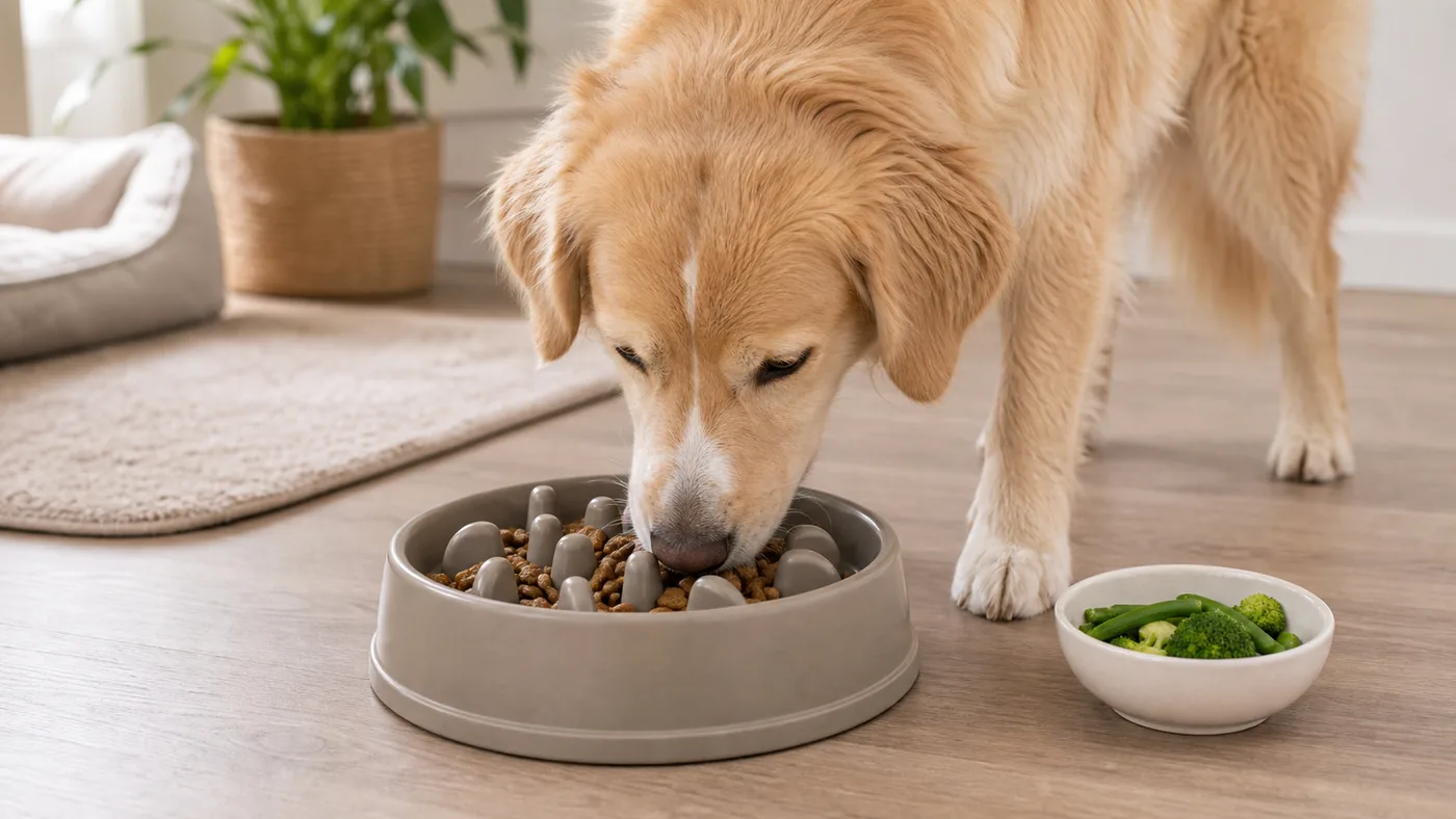 Chien obèse ou en surpoids : alimentation et perte de poids - alimentation chien obese gamelle anti glouton