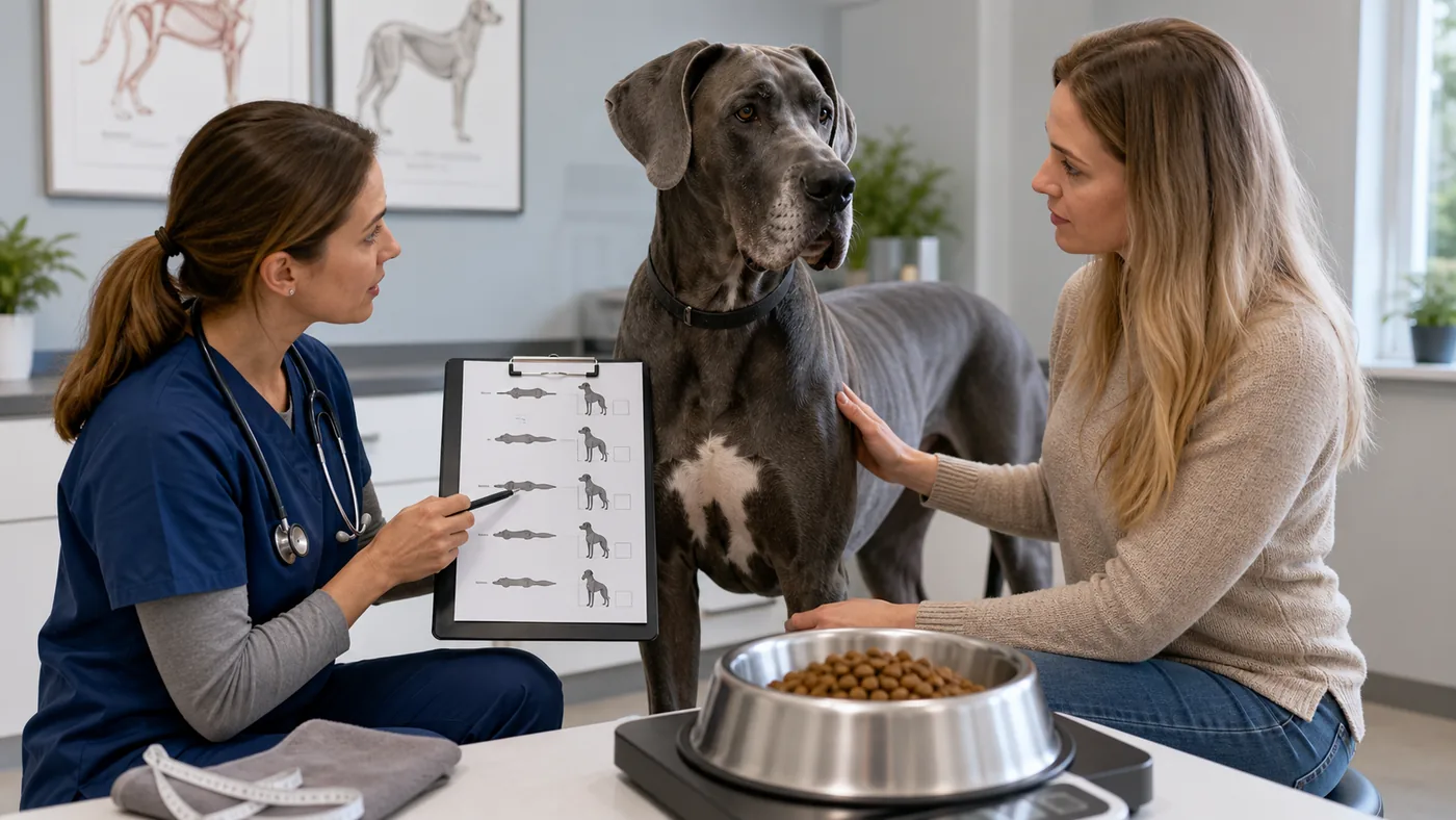 Alimentation du Dogue Allemand : croissance géante, torsion d'estomac et poids - alimentation dogue allemand suivi poids