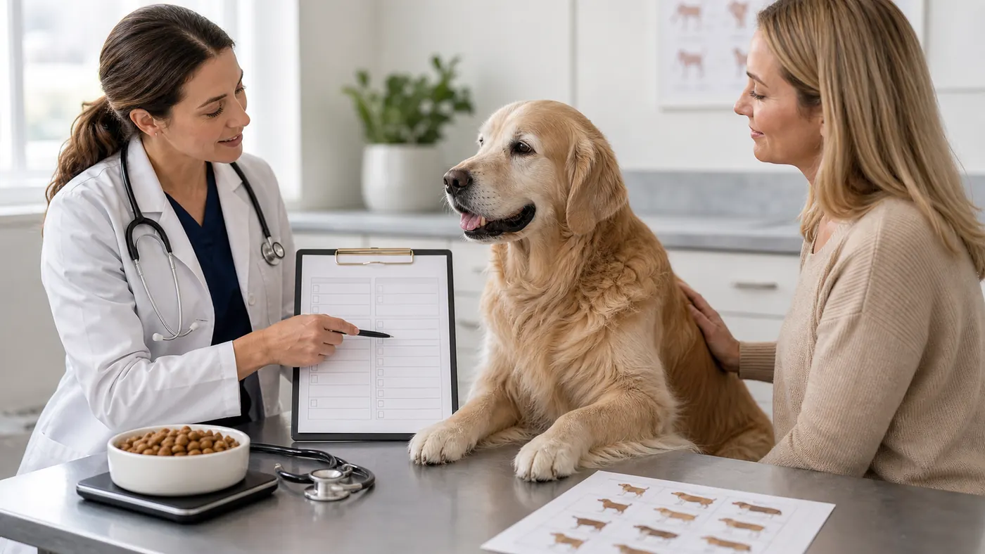 Alimentation du Golden Retriever : poids, articulations, coeur et longévité - alimentation golden retriever suivi senior