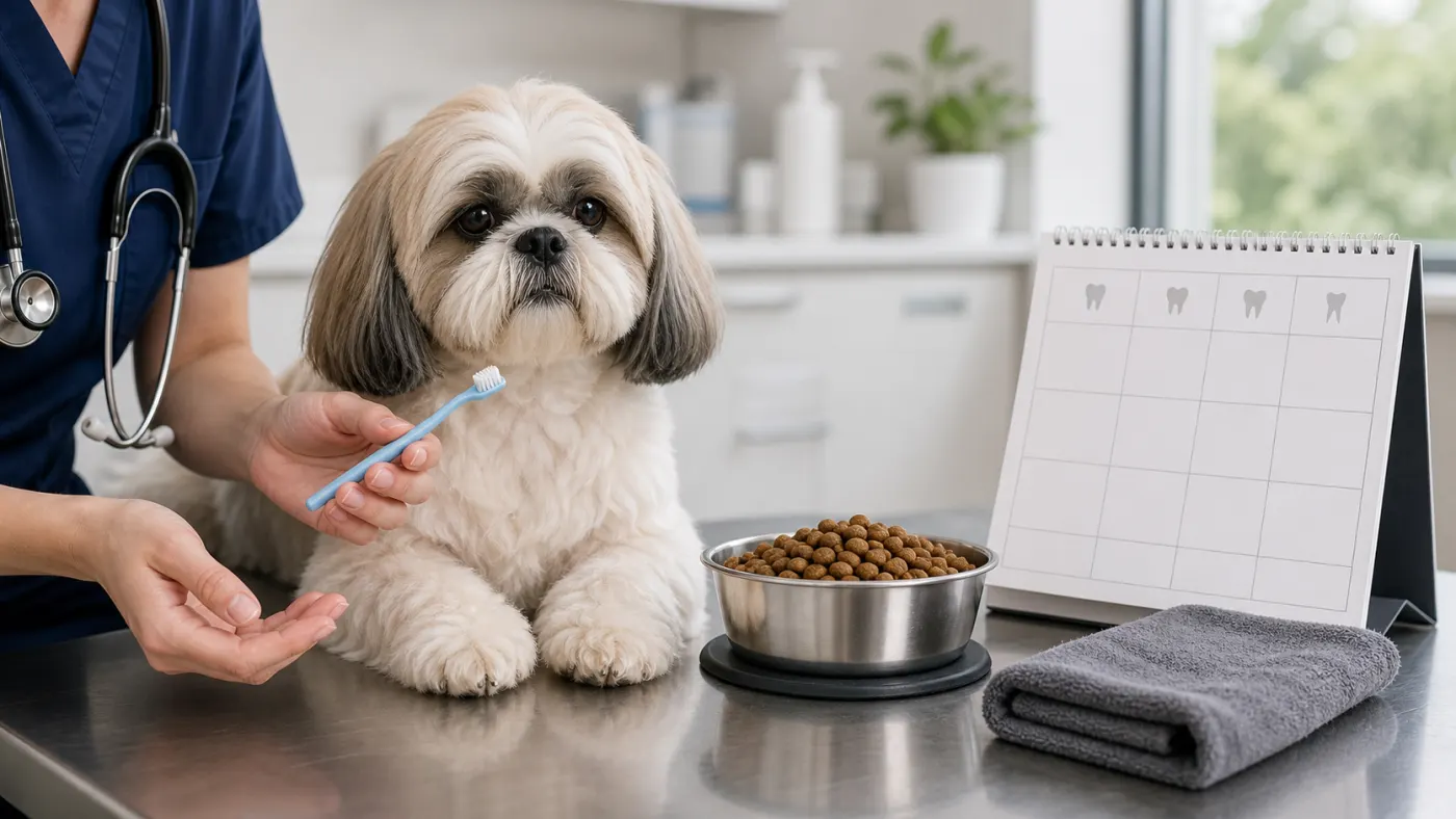 Alimentation du Shih Tzu : petite bouche, dents, poids et hydratation - alimentation shih tzu soins dentaires