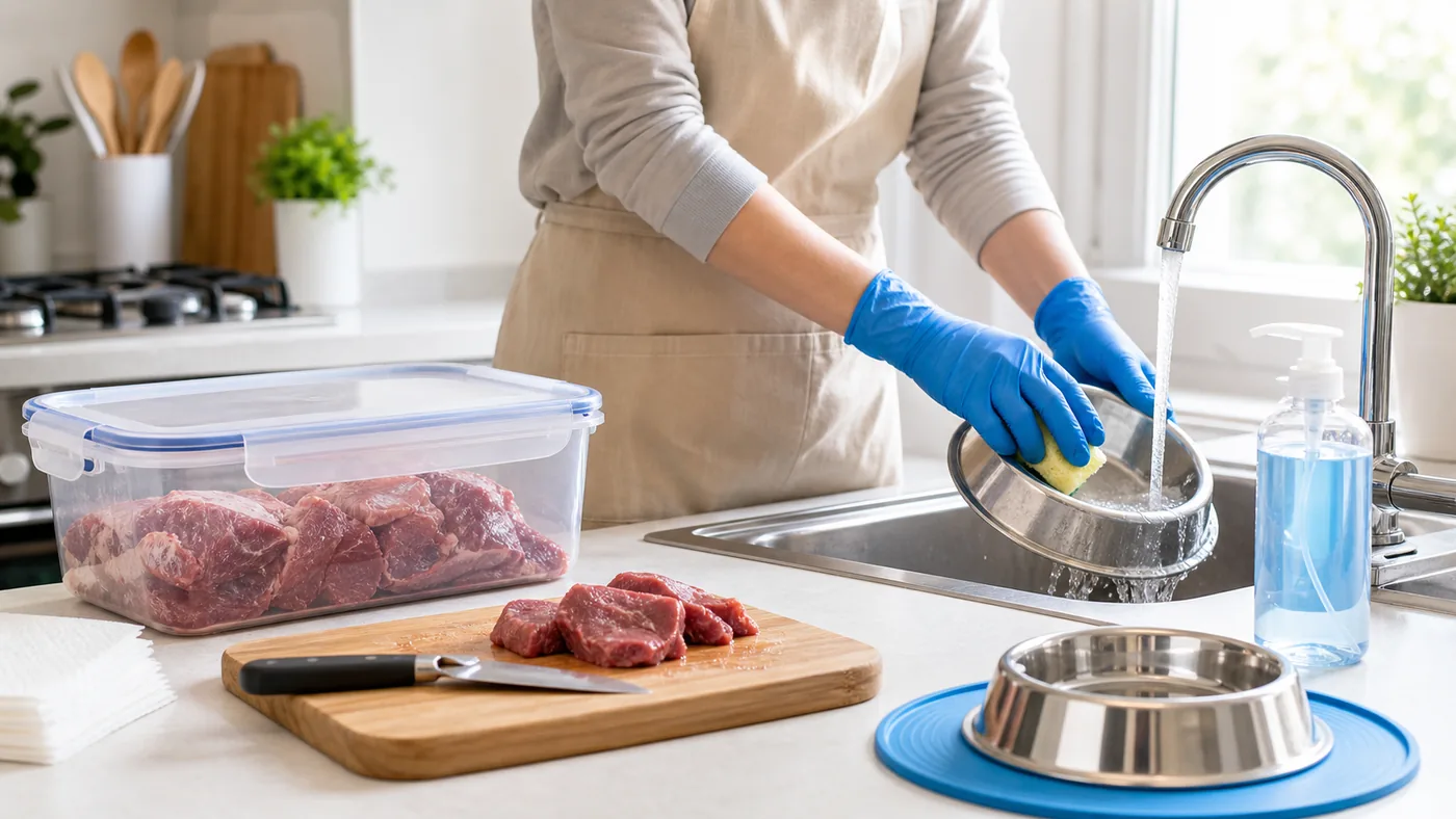 BARF pour chien : guide vétérinaire, bénéfices, risques et méthode - barf chien hygiene cuisine