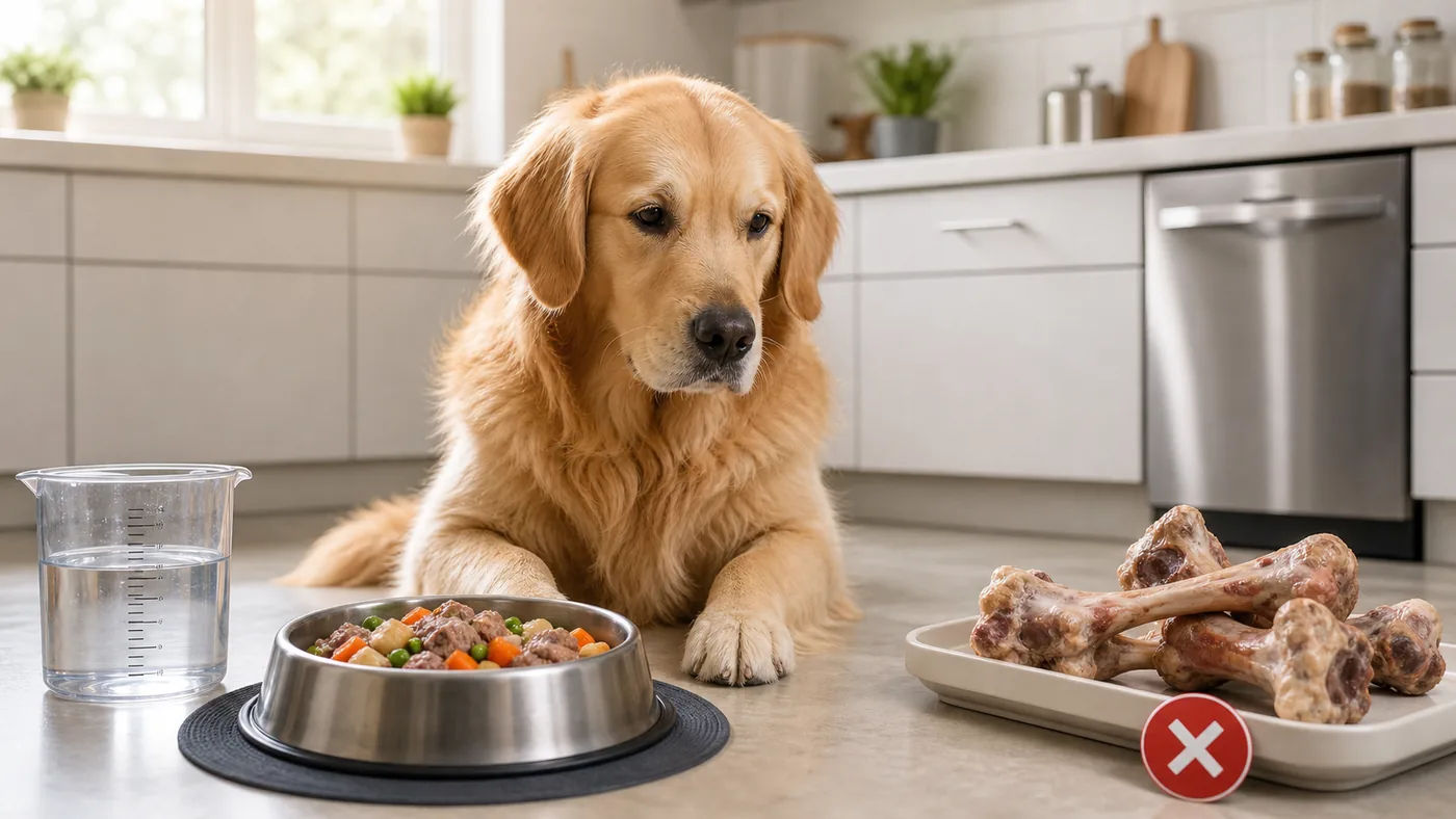 BARF pour chien : guide vétérinaire, bénéfices, risques et méthode - barf chien os risques