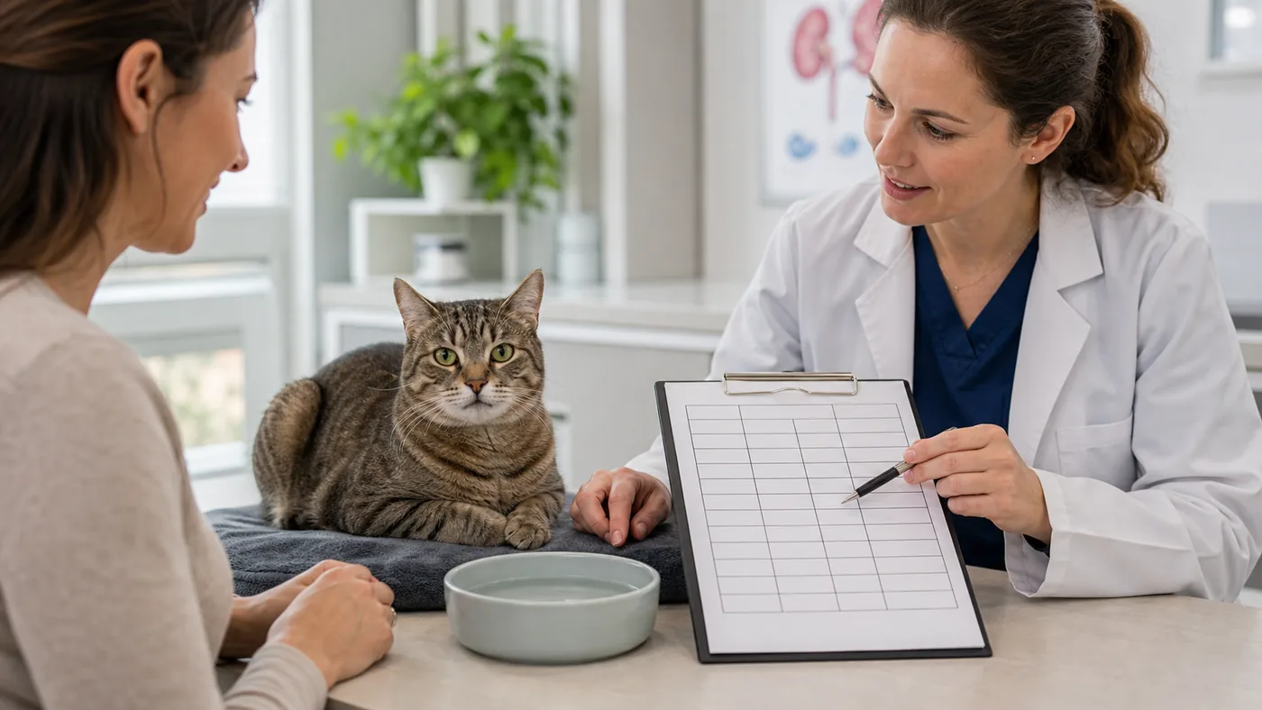 Hydratation du chat : pâtée, reins et santé urinaire - hydratation chat consultation reins