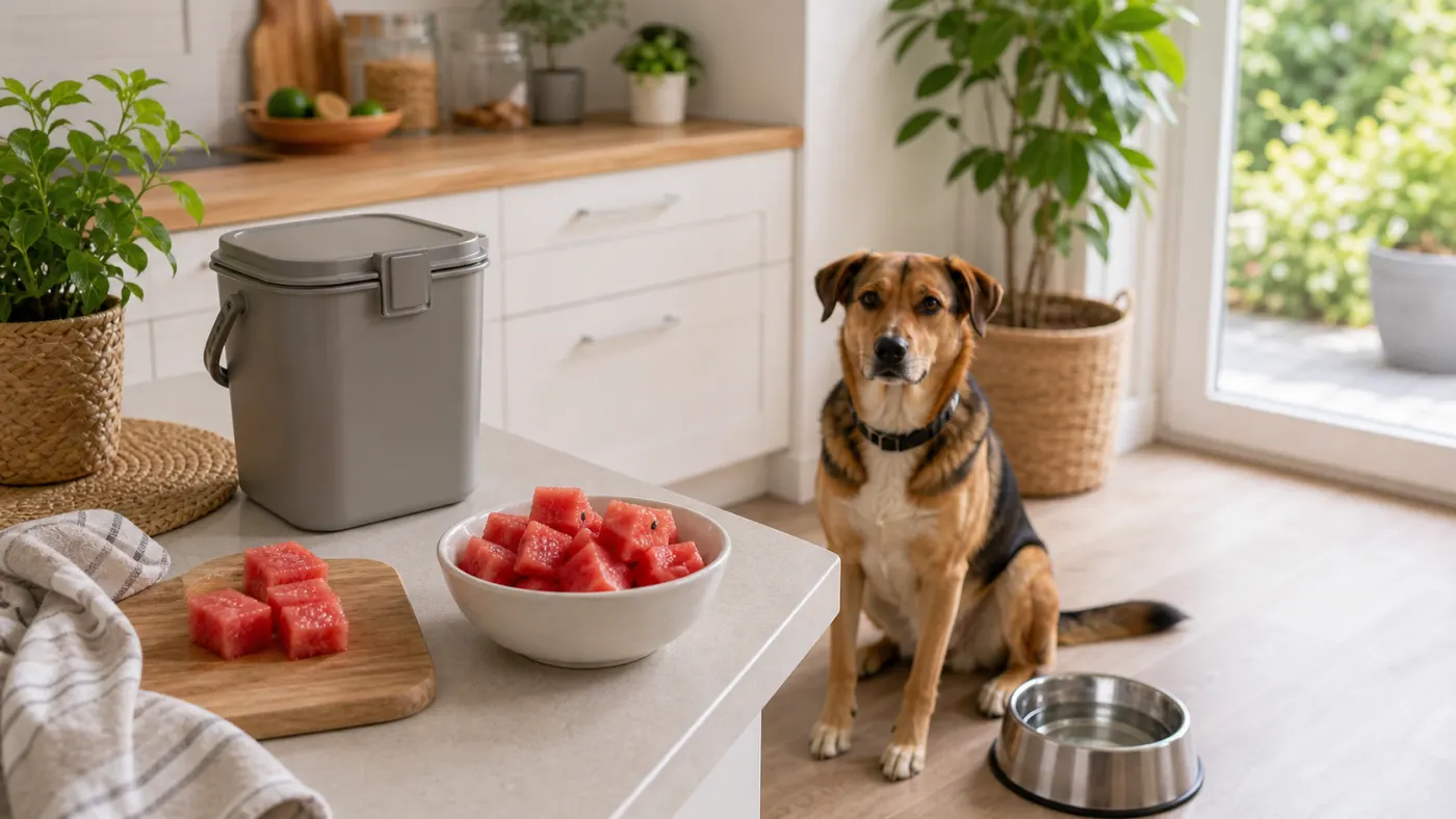 Pastèque sans pépins et sans peau pour chien